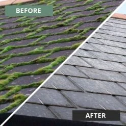 MossOff Chemical Free Multi Surface 5L - Clears Moss & Algae On Hard Surfaces -Outdoor Garden Care Shop before after7