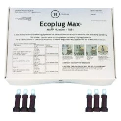 Ecoplug Max 100 Plugs - Prevent Tree Stump Regrowth 6 Ecoplug Max 100 Plugs - Prevent Tree Stump Regrowth -Outdoor Garden Care Shop ecoplug max plugs and box